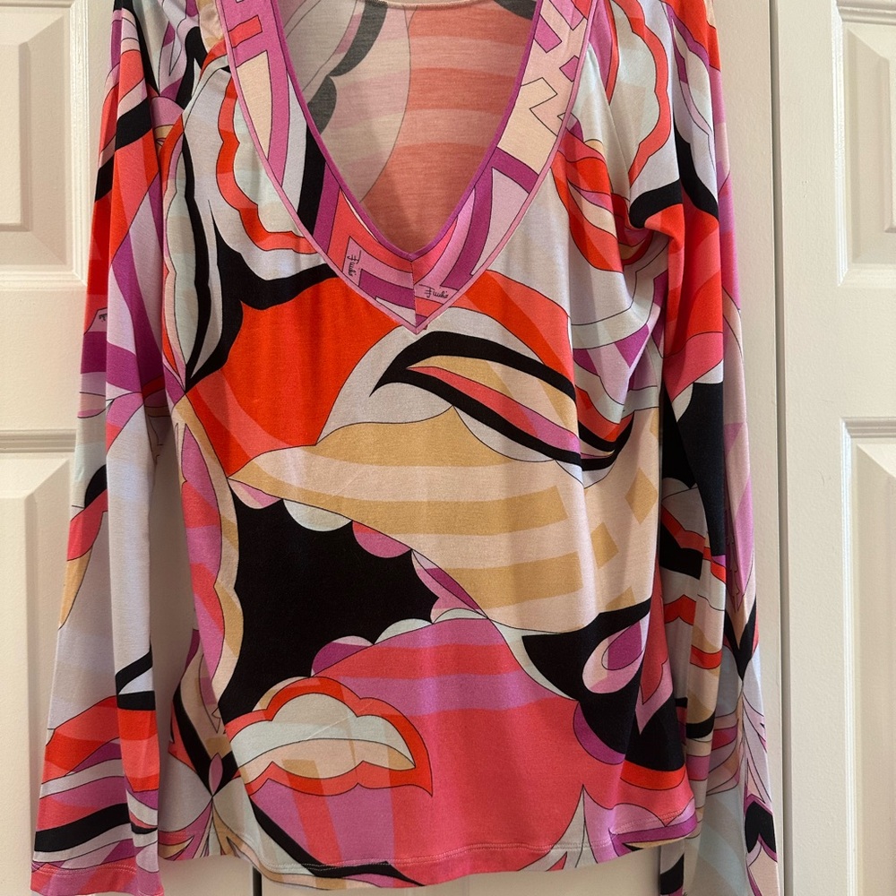 Emilio Pucci Multicolor Long Sleeve Top